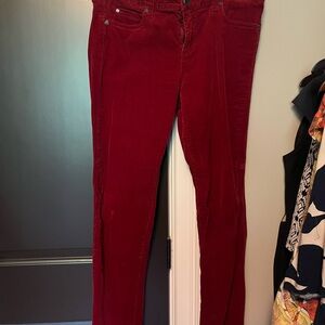 Women's Red Corduroy Pants
